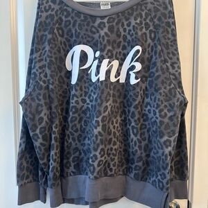 Pink Leopard Print Sweatshirt